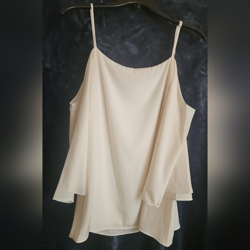 Cream Asymmetrical Sleeveless Camisole